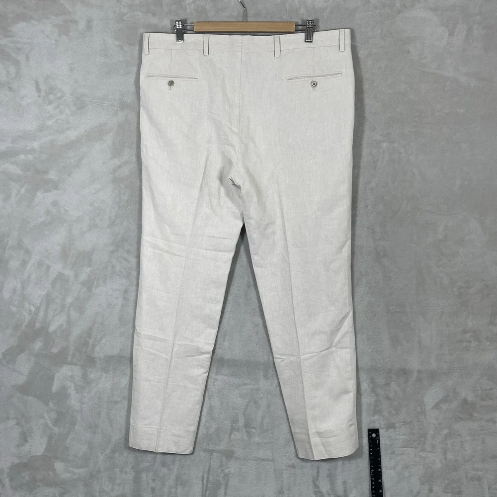 Joseph Abboud 36 (fit 38x30) Heritage Tessuti Sondrio Linen Mens Dress Pants